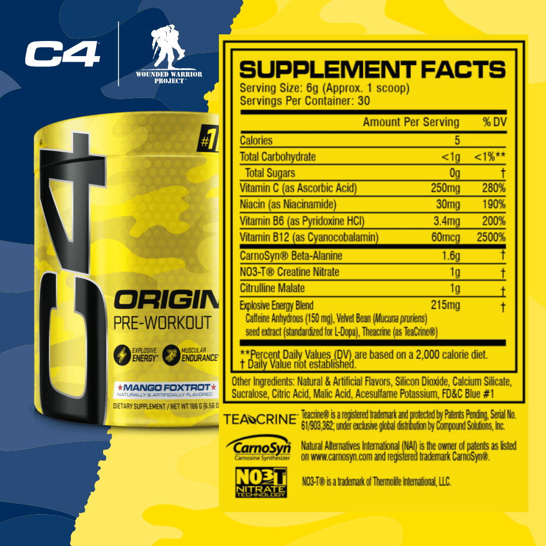 C4® Original X Wounded Warrior Project® Pre Workout Powder