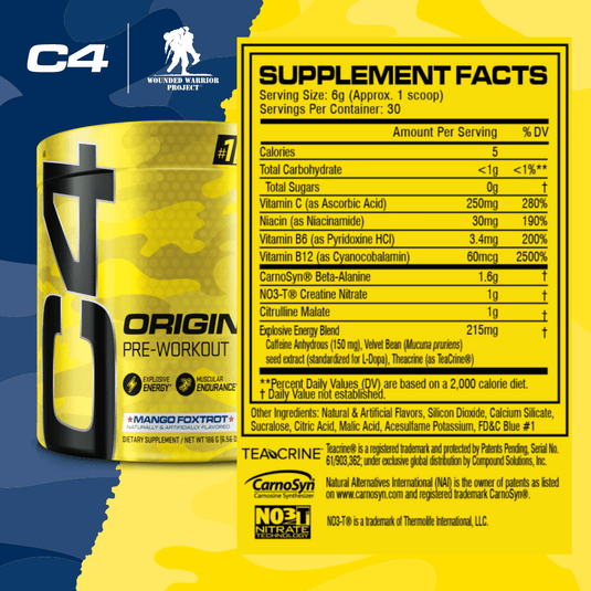 C4® Original X Wounded Warrior Project® Pre Workout Powder