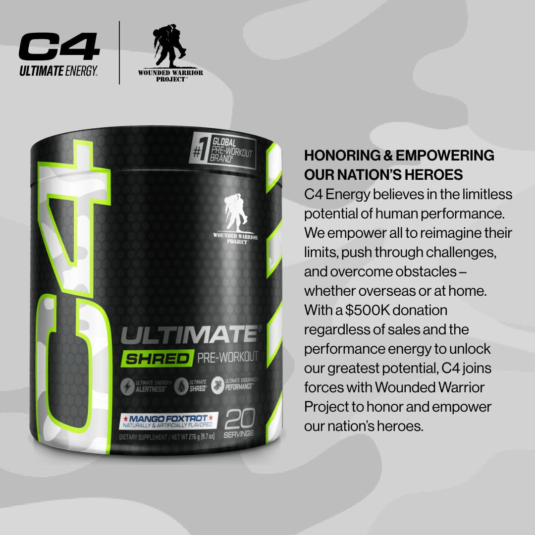 C4 Ultimate® Shred X Wounded Warrior Project® Pre Workout Powder