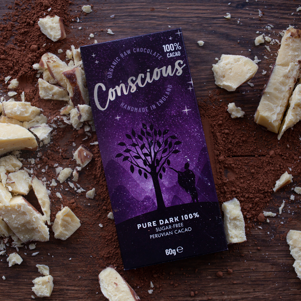 Conscious Chocolate Pure Dark 100% Bar