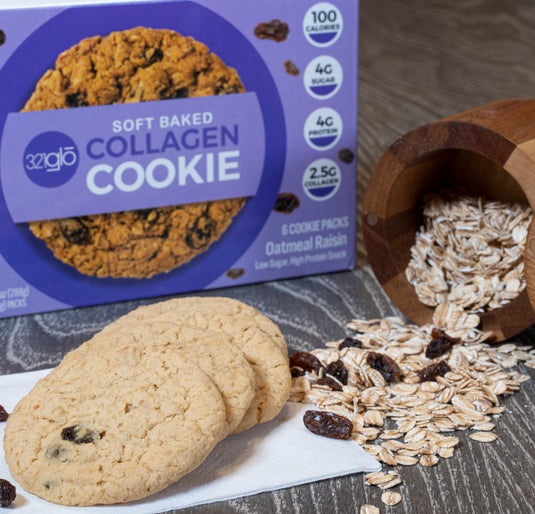 Collagen Oatmeal Raisin Cookies