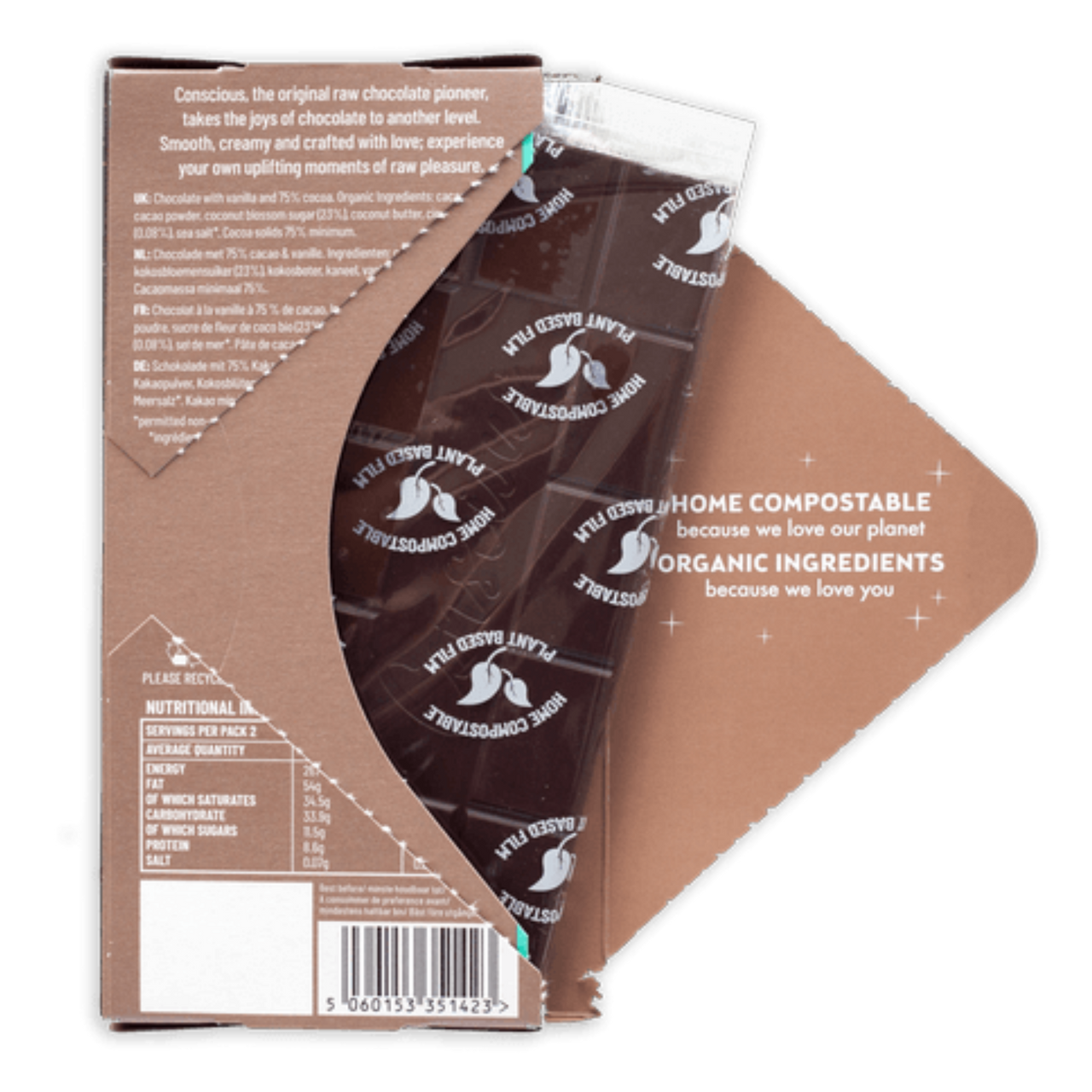 Conscious Chocolate The Dark Side 75% Bar
