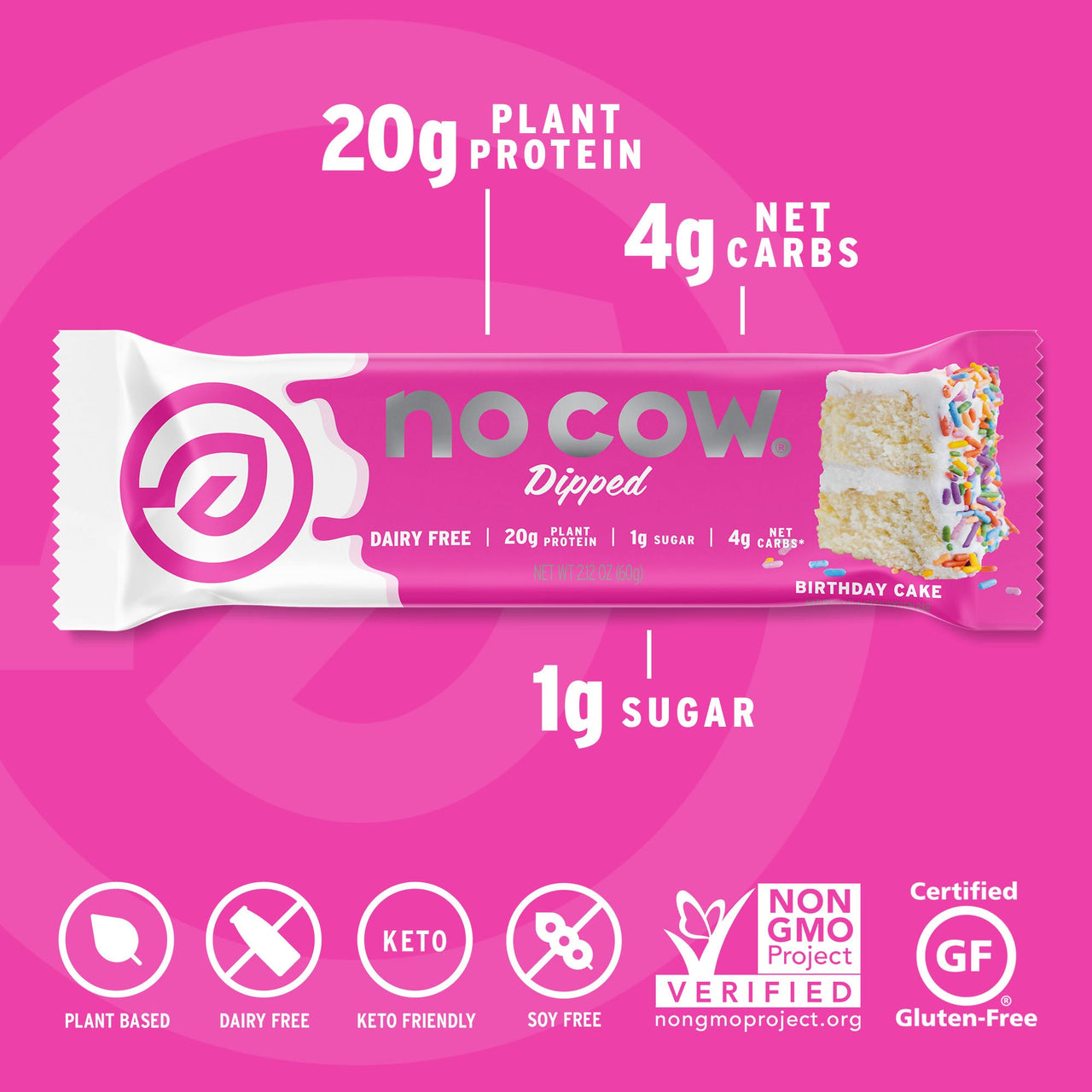 Employee Dipped Birthday Cake Protein Bars