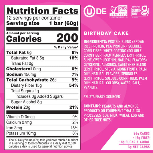 Employee Dipped Birthday Cake Protein Bars