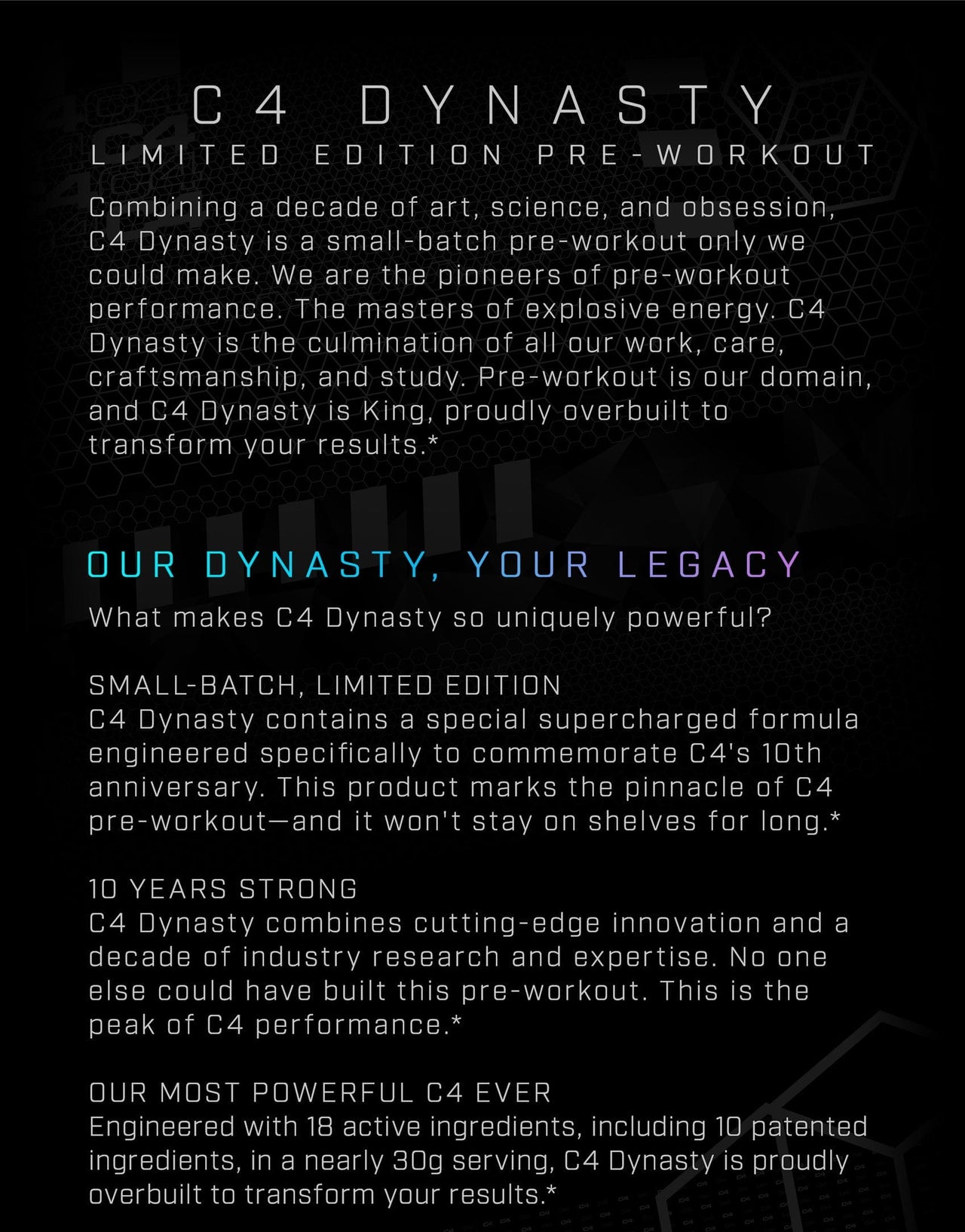 C4® Dynasty MMXX Pre Workout Powder