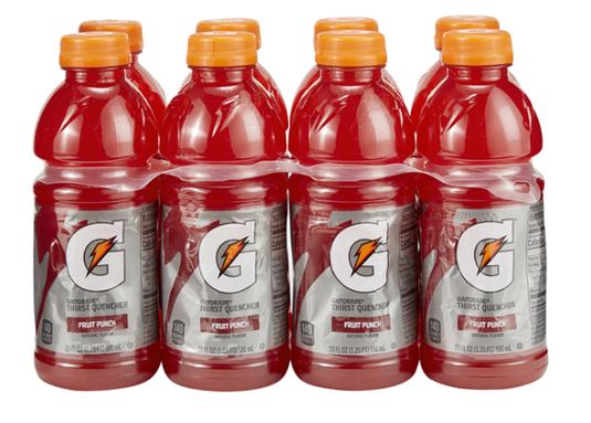 Gatorade Thirst Quencher Fruit Punch Naturally Flavored, 20 Fl Oz, 8 Count Bottle