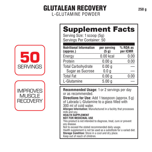 GlutaLean Recovery - L-Glutamine Powder