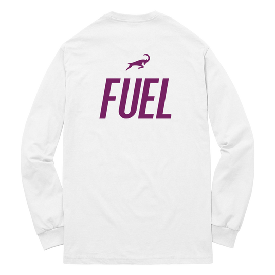 G.O.A.T. FUEL LABEL WHITE LONG SLEEVE