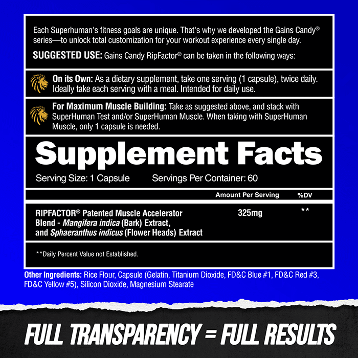 GAINS CANDY™ RIPFACTOR®  - Increase Muscle Strength & Size RP.