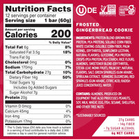 Employee Dipped Frosted Gingerbread Cookie Protein Bars