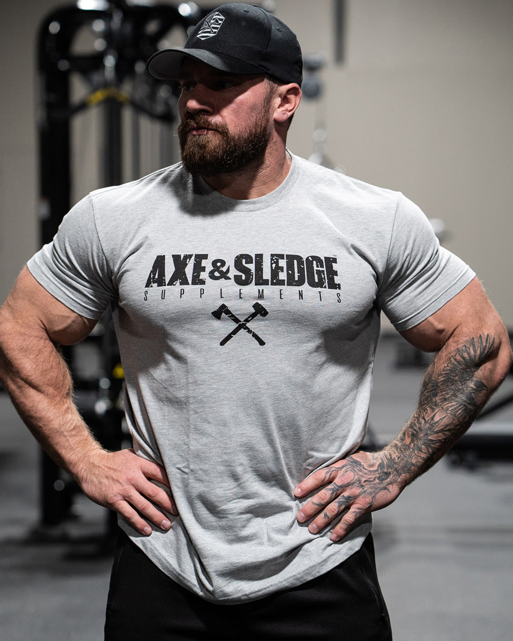 Black on Gray Logo Tee