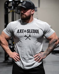 Black on Gray Logo Tee