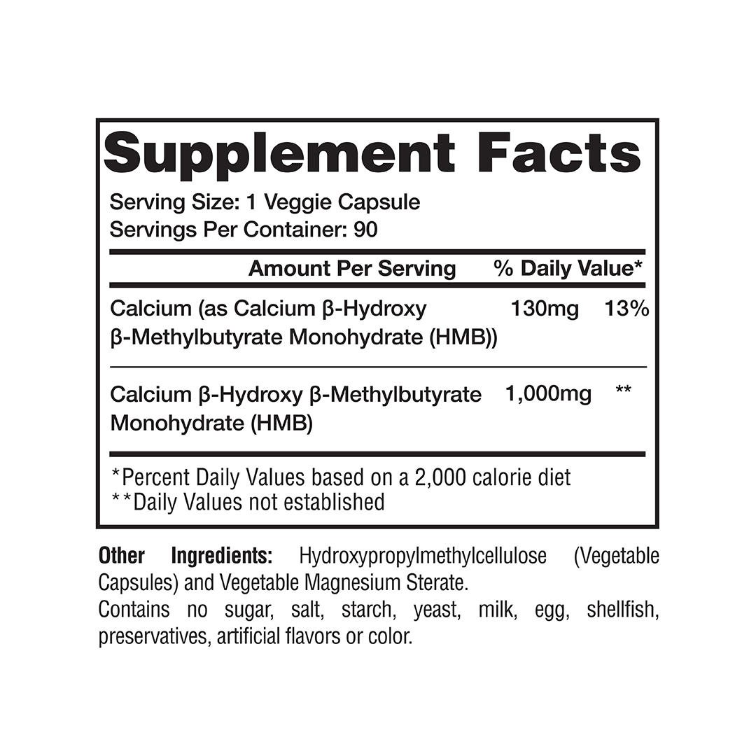 HMB | PURE BETA-HYDROXY BETA-METHYLBUTYRATE