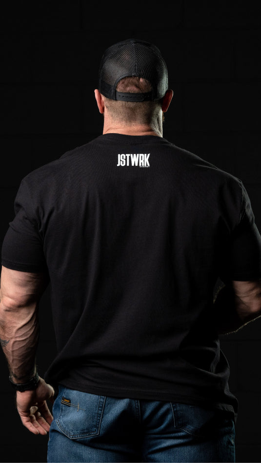 JST WRK Logo Tee // Black