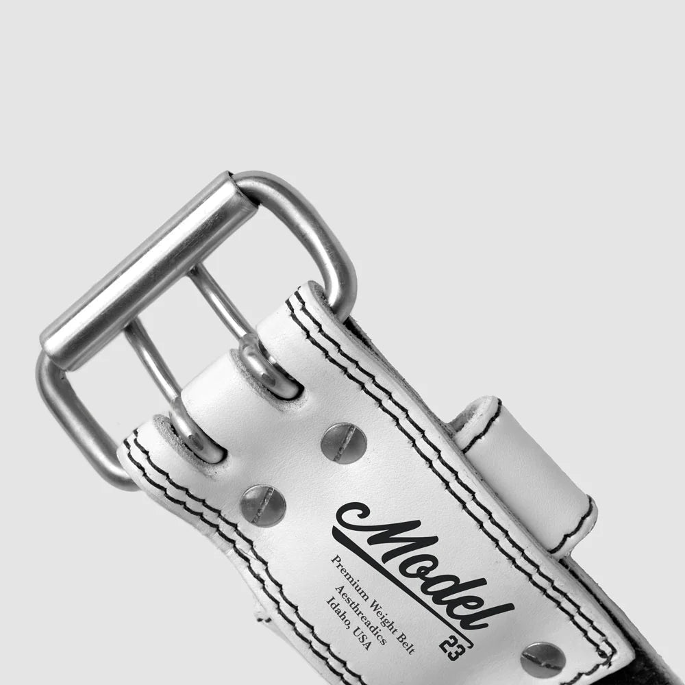 Model 23 Custom Premium White Tapered Weight Belt (UV Color Print)