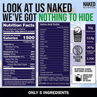 Strawberry Weight Gainer Protein Supplement | Naked Mass - 8LB