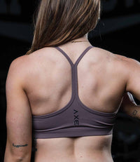 Mauve V-Neck Sports Bra