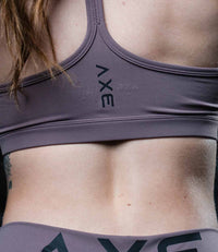 Mauve V-Neck Sports Bra