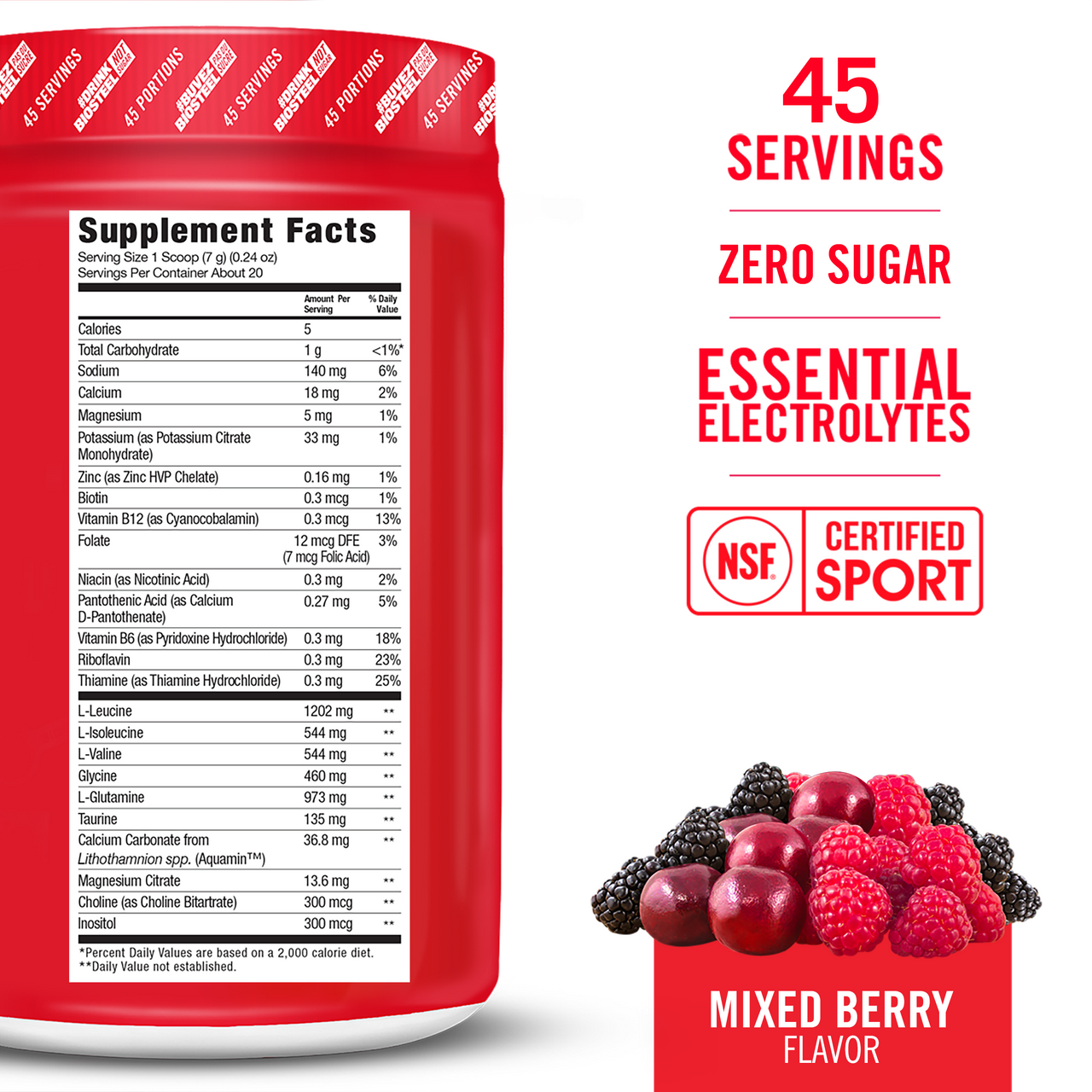 HYDRATION MIX / Mixed Berry - 45 Servings