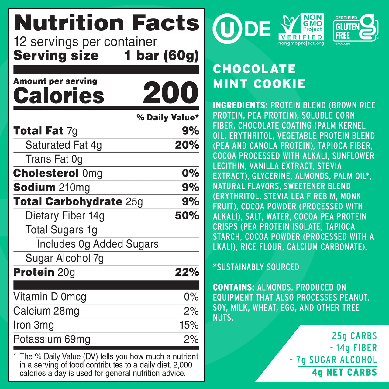 Employee Dipped Chocolate Mint Cookie Protein Bars