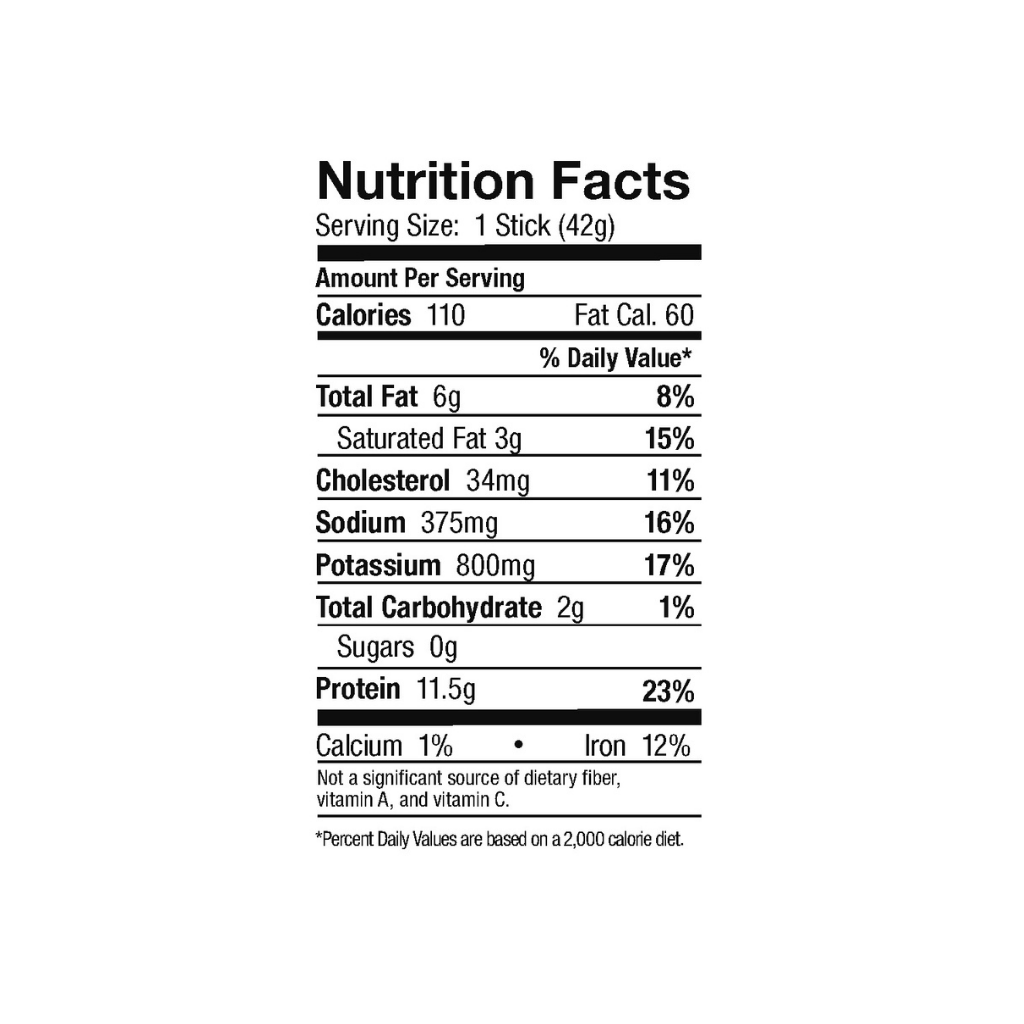 Natural Grass-Fed Beef & Ostrich, 10 Sticks