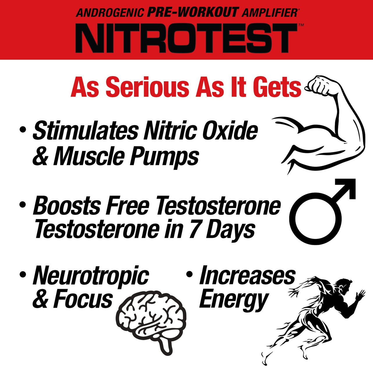 NitroTest - 2-in-1 Pre-workout + Test Booster