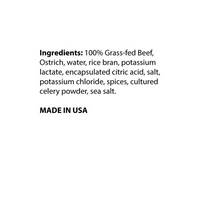 Peppered Grass-Fed Beef & Ostrich, 10 Sticks