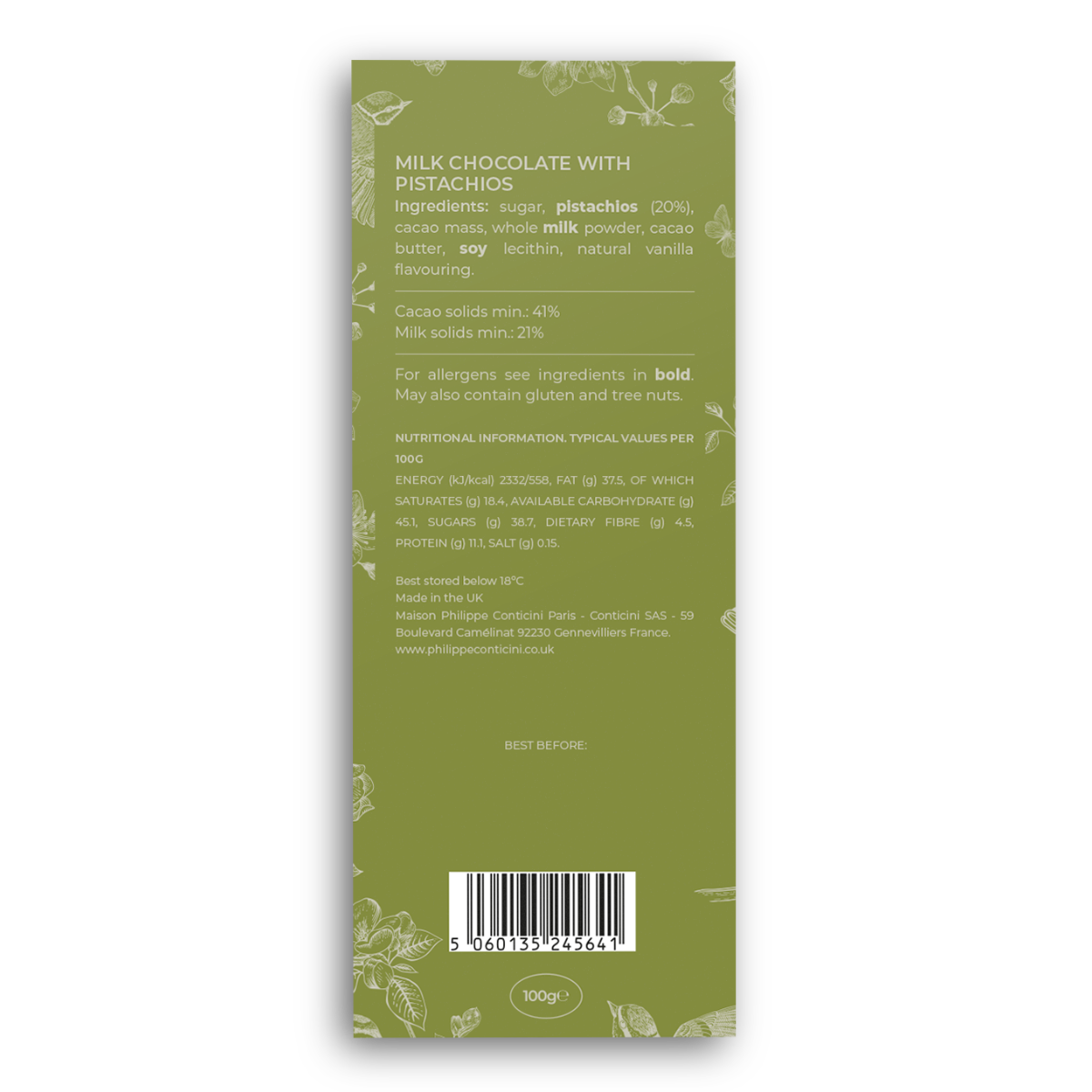 Chocolat Pistache 41%