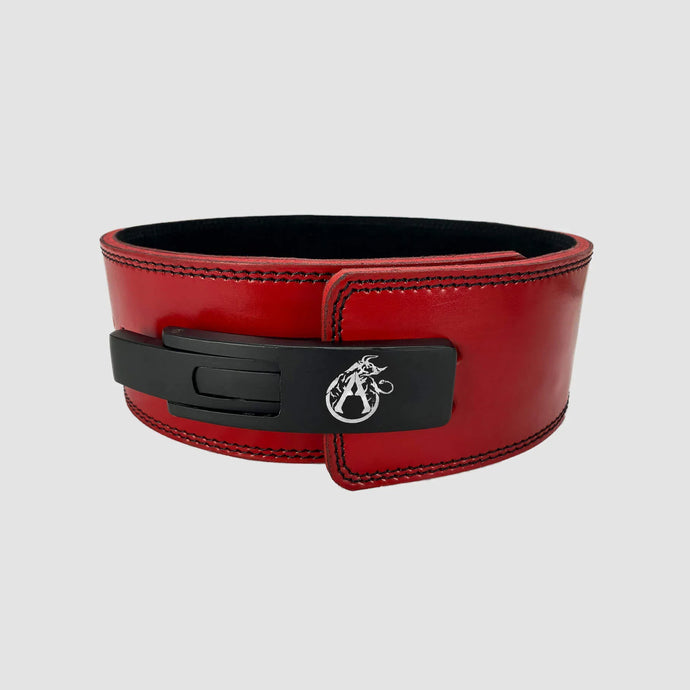 Custom Red Lever Weight Belt (Laser Engraving)