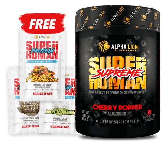 SUPERHUMAN® PRE-WORKOUT  (AND FREE PROTEIN!)