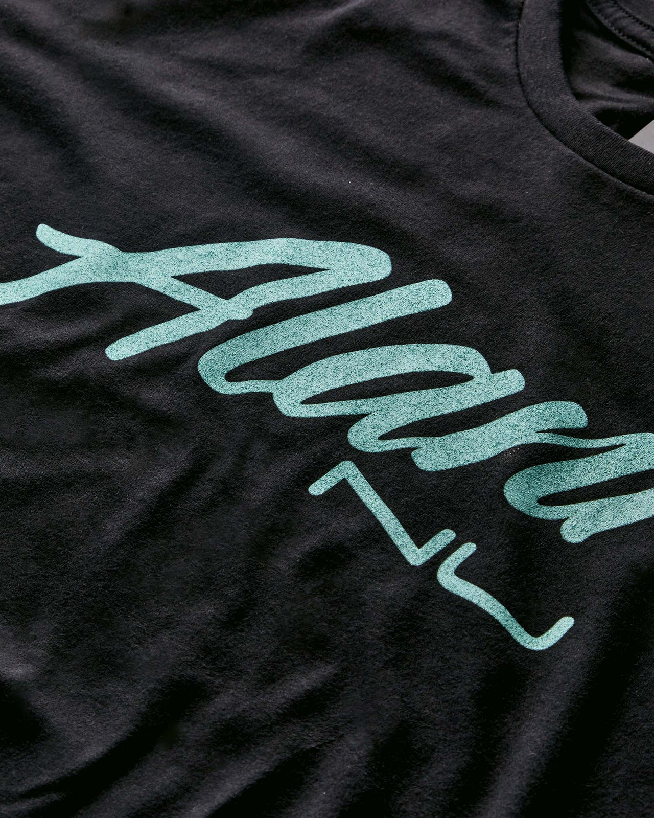 Seafoam On Black T-Shirt