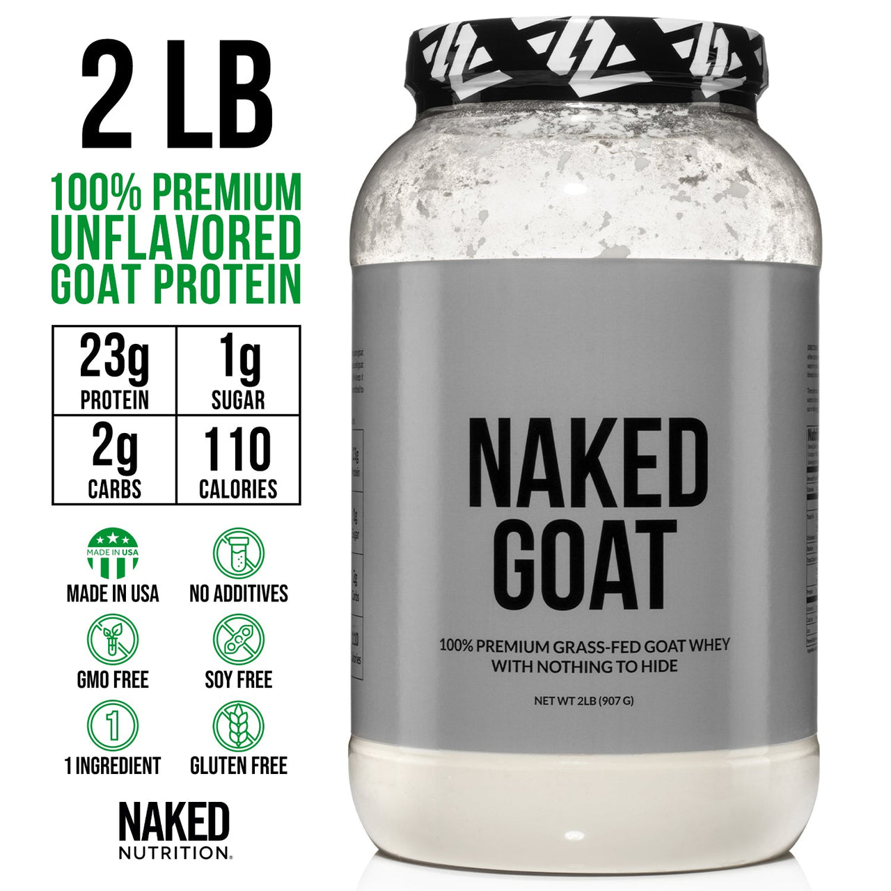 Goat Whey Protein Powder | Naked Goat - 2lb
