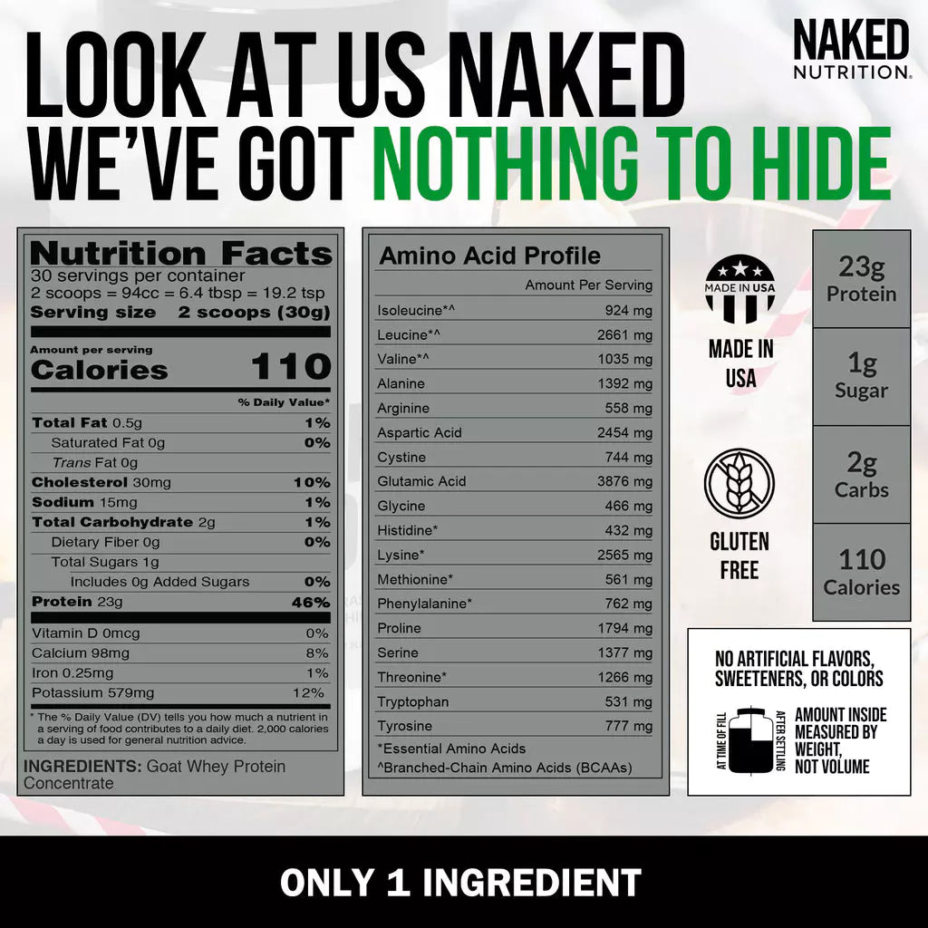 Goat Whey Protein Powder | Naked Goat - 2lb
