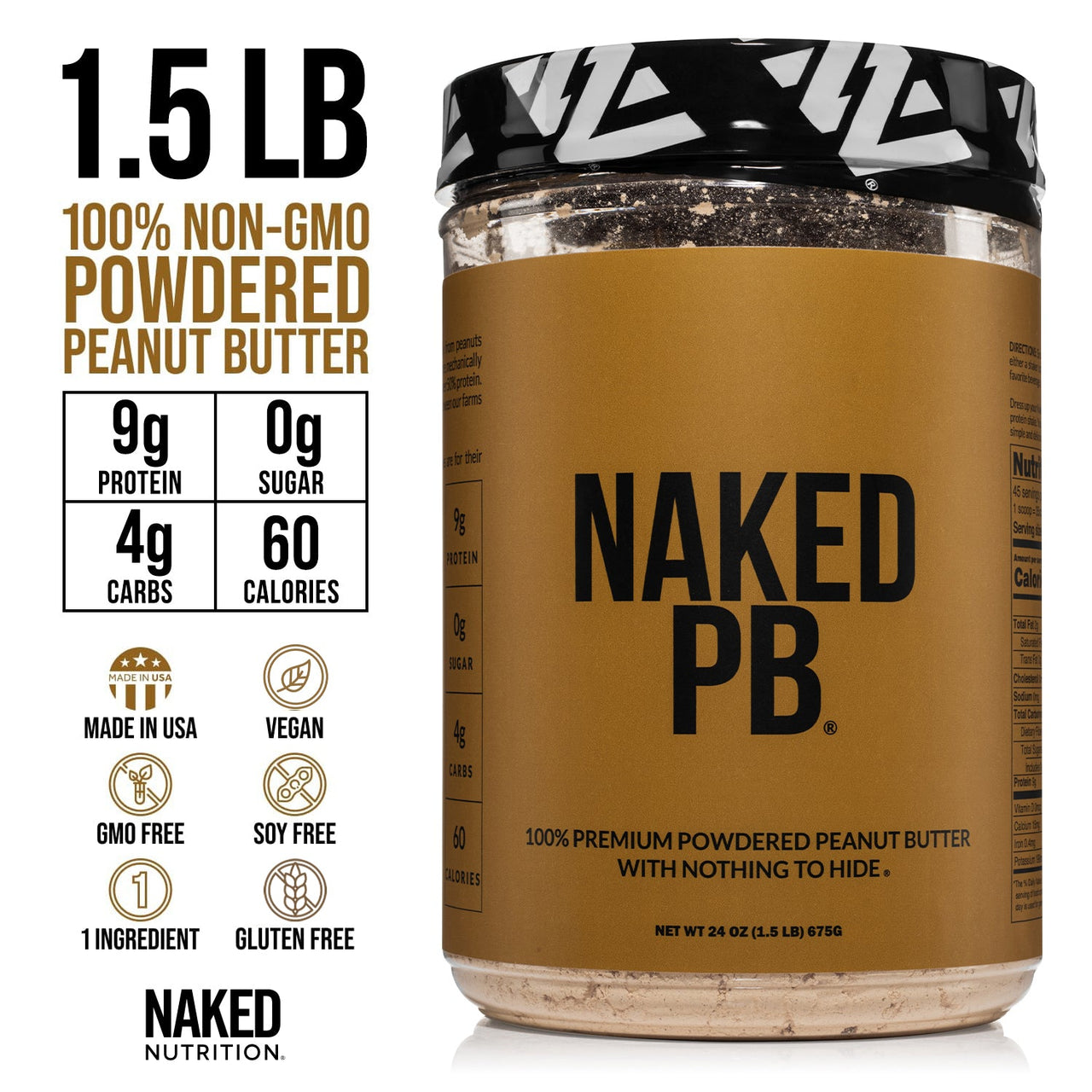 Powdered Peanut Butter | Naked PB - 1.5LB