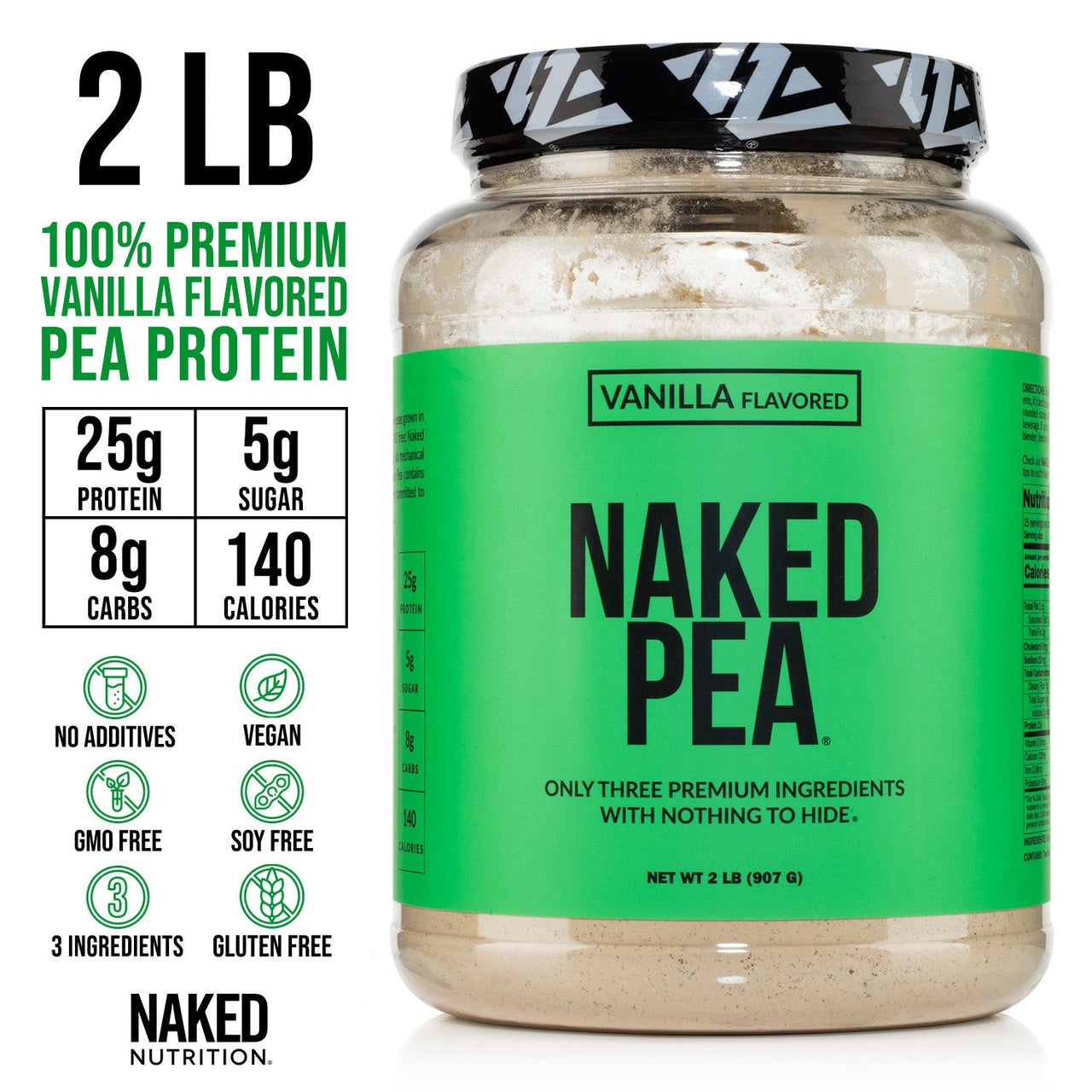 Vanilla Pea Protein Powder | Naked Vanilla Pea - 2LB