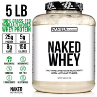 Vanilla Whey Protein Powder | Naked Vanilla Whey - 5LB