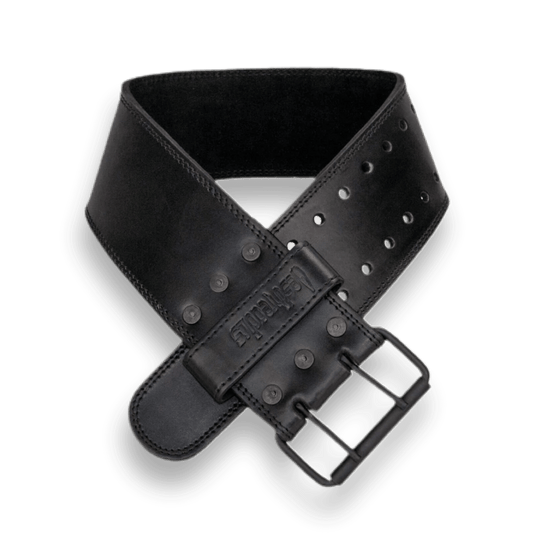 Aesthreadics Custom Black Leather Powerlifting Belt BuiltAthletics