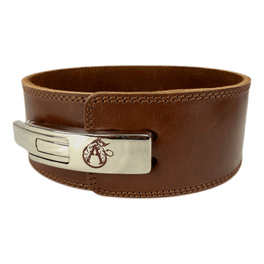 Aesthreadics Custom Engraved Brown  Lever Weight Belt BuiltAthletics