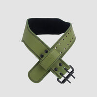 Aesthreadics Custom OD Green Tapered Lifting Belt BuiltAthletics