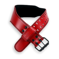 Aesthreadics Custom Red Tapered Lifting Belt BuiltAthletics