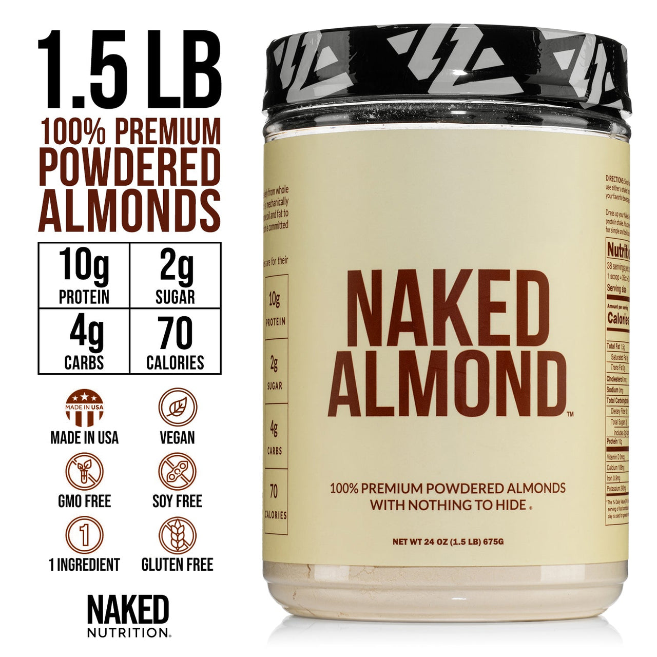 Powdered Almonds | Naked Almond - 1.5LB