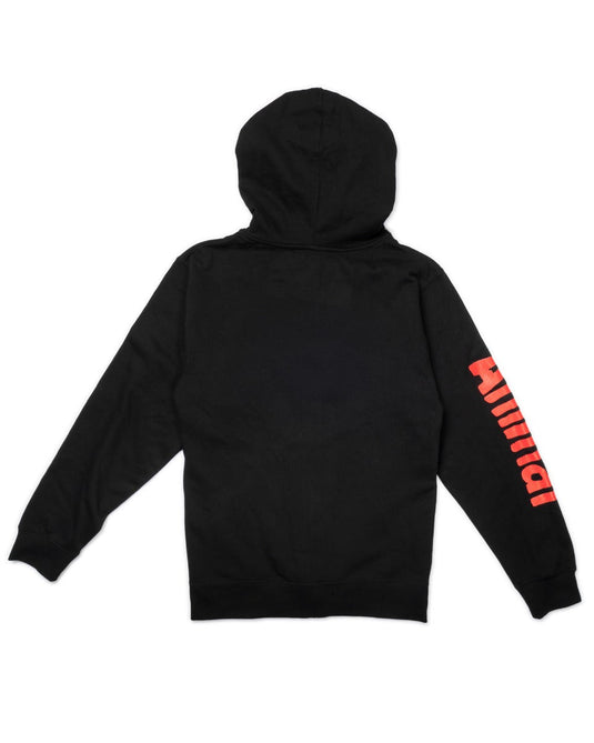 Animal Red Logo Black Zip-Up