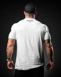 Black on White Simple Raglan Tee