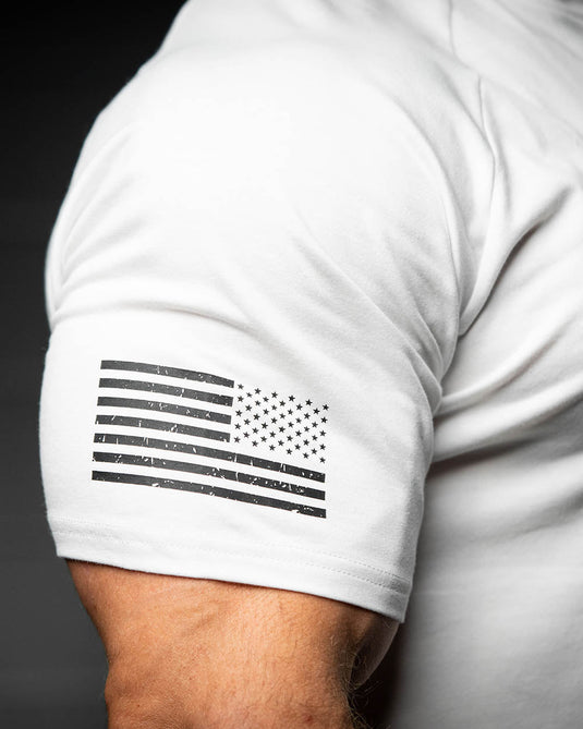 Black on White Simple Raglan Tee