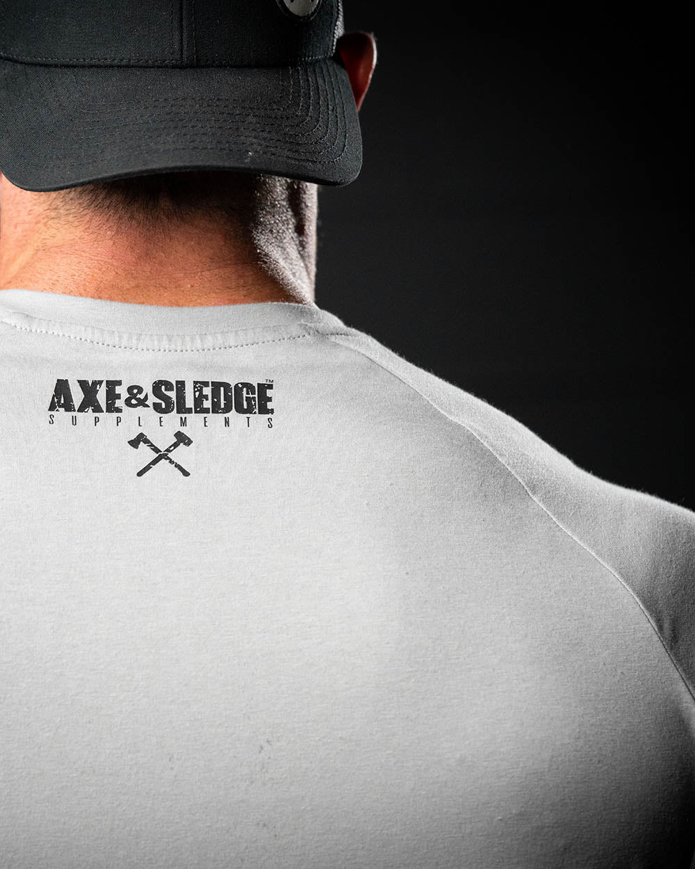 Black on Gray Simple Raglan Tee