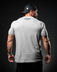 Black on Gray Simple Raglan Tee