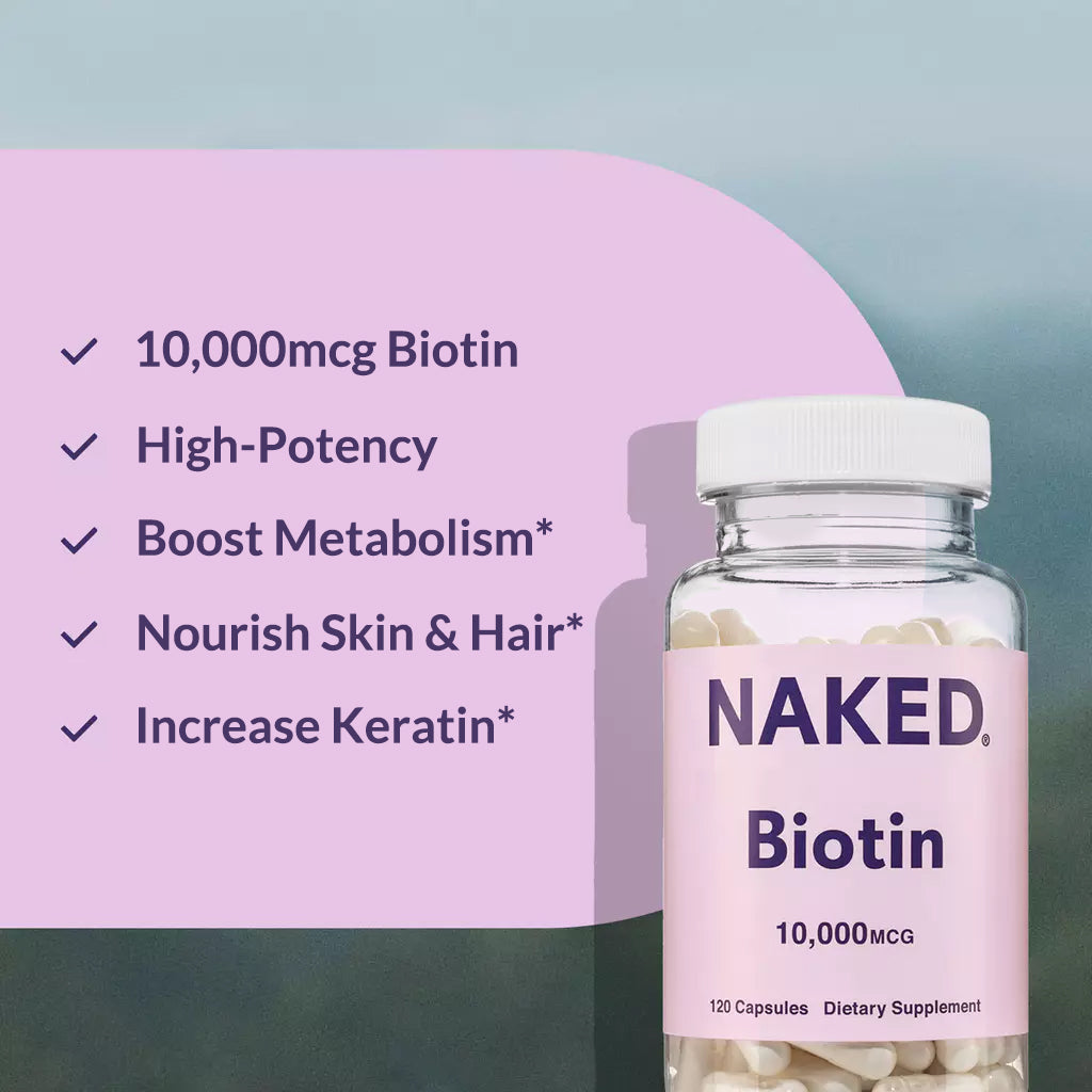 Daily Biotin Supplement | Naked Biotin - 120 Capsules