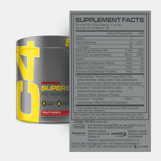 C4 Ripped SuperSport™ Pre Workout Powder