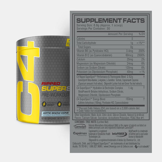 C4 Ripped SuperSport™ Pre Workout Powder