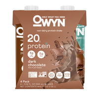 OWYN Protein Shake, Dark Chocolate, 4 Ct, 32g